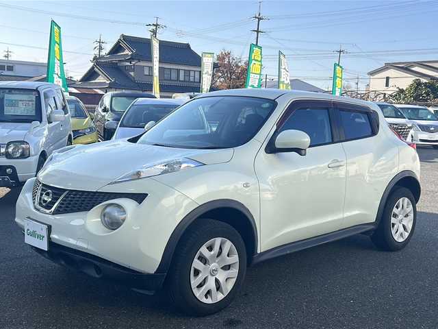 日産 ジューク 15RX 愛知県 2010(平22)年 7.6万km ブリリアントホワイトパール ワンオーナー/純正HDDナビ/【ワンセグ・SD・ラジオ】/バックカメラ/ETC/リモコンキー/純正フロアマット/ドアバイザー/新車保証書/取扱説明書