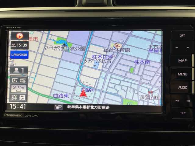 三菱 ミラージュ G 岐阜県 2021(令3)年 4.6万km ホワイトダイヤモンド ストラーダSDナビ【CN-RE07WD】/CD/DVD/Bluetooth/フルセグTV/クルーズコントロール/衝突被害軽減ブレーキ/レーンキープアシスト/オートマチックハイビーム/プッシュスタート/スマートキー/LEDヘッドライト/フォグライト/ドアバイザー/革巻きステアリング