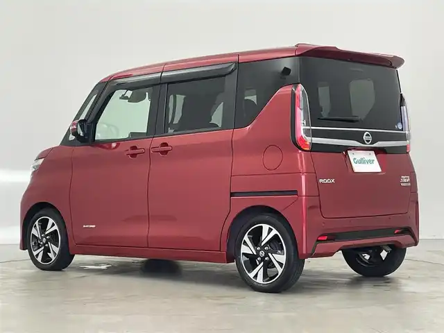 日産 ルークス ハイウェイスター Gターボ 埼玉県 2021(令3)年 1.3万km スパークリングレッドM 純正９インチナビ　アラウンドビューモニター　両側電動スライド　LEDヘッドライト　オートライト  オートマッチクハイビーム　サーキュレーター　純正アルミホイール　CD DVD Bluetooth