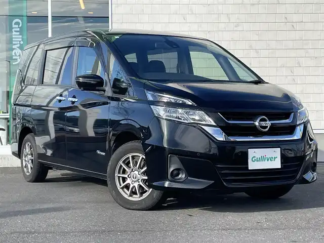 日産 セレナ X 岩手県 2016(平28)年 8.2万km ダイヤモンドブラック 純正9インチSDナビ/AM/FM/CD/DVD/Bluetooth/フルセグTV/バックカメラ/アラウンドビューモニター/ETC/片側パワースライドドア/フリップダウンモニター/クルーズコントロール/衝突被害軽減ブレーキ/横滑り防止装置/コーナーセンサー/アイドリングストップ/オートライト/スマートキー/プッシュスタート/電動格納ミラー/社外15インチAW/純正フロアマット/ドアバイザー