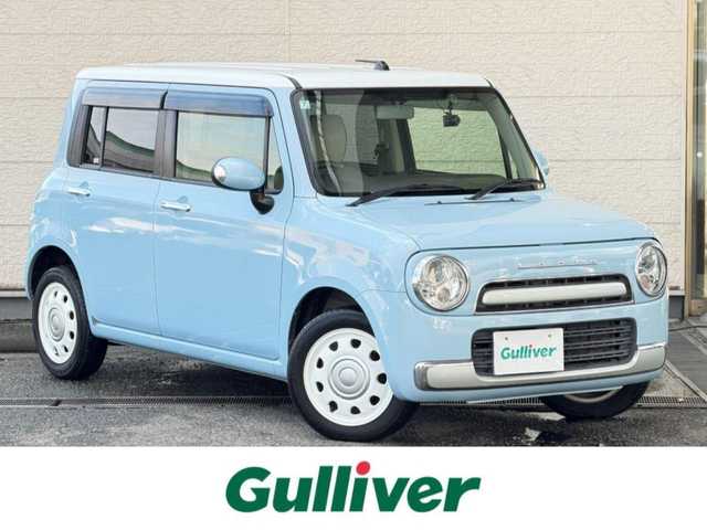 スズキ ラパン ショコラ X 兵庫県 2014(平26)年 4.6万km エアブルーM/ホワイト 純正ナビ/（BT/TV/AUX/SD）/バックカメラ/HIDヘッドライト/AUTOライト/レザーシート/アイドリングストップ/フロントドライブレコーダー/ETC/スマートキー/スペアキー/保証書/取扱説明書