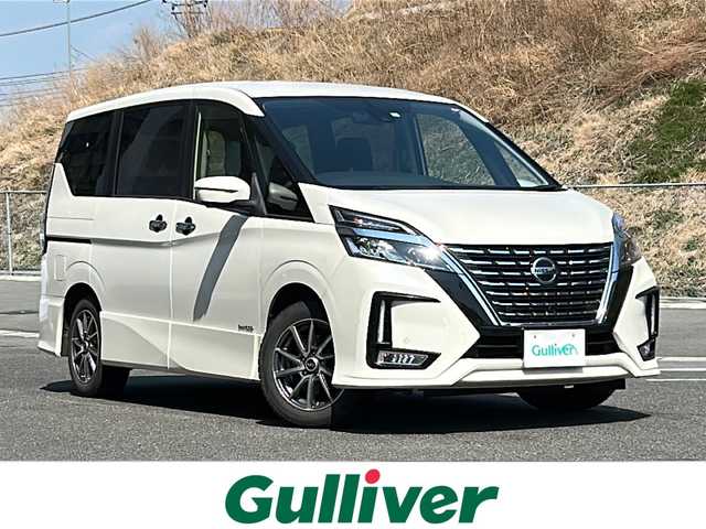 日産 セレナ ハイウェイスター 福島県 2020(令2)年 6.9万km ブリリアントホワイトパール 登録時走行距離：68575km/プッシュスタート/純正SDナビ/ (BT/フルセグTV/Blu-ray/DVD/CD/AM/FM)/バックカメラ/アラウンドビューモニター/パーキングアシスト/プロパイロット/ビルトインETC/ステアリングスイッチ/クルーズコントロール/ドライブレコーダー/フリップダウンモニター/純正フロアマット/両側パワースライドドア/ウォークスルー/LEDヘッドライト/電動格納ミラー/ウィンカーミラー/スマートキー/社外16インチAW/オートライト/アイドリングストップ/コーナーセンサー/横滑り防止装置/衝突被害軽減システム/保証書/取扱説明書/ナビゲーション取扱説明書