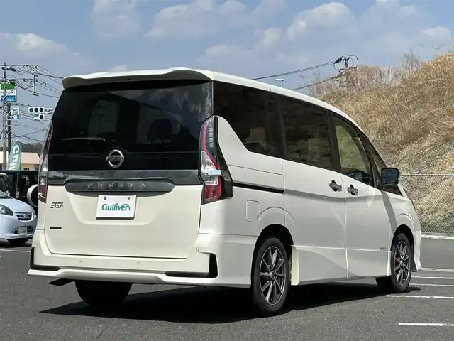 日産 セレナ ハイウェイスター 福島県 2020(令2)年 6.9万km ブリリアントホワイトパール 登録時走行距離：68575km/プッシュスタート/純正SDナビ/ (BT/フルセグTV/Blu-ray/DVD/CD/AM/FM)/バックカメラ/アラウンドビューモニター/パーキングアシスト/プロパイロット/ビルトインETC/ステアリングスイッチ/クルーズコントロール/ドライブレコーダー/フリップダウンモニター/純正フロアマット/両側パワースライドドア/ウォークスルー/LEDヘッドライト/電動格納ミラー/ウィンカーミラー/スマートキー/社外16インチAW/オートライト/アイドリングストップ/コーナーセンサー/横滑り防止装置/衝突被害軽減システム/保証書/取扱説明書/ナビゲーション取扱説明書