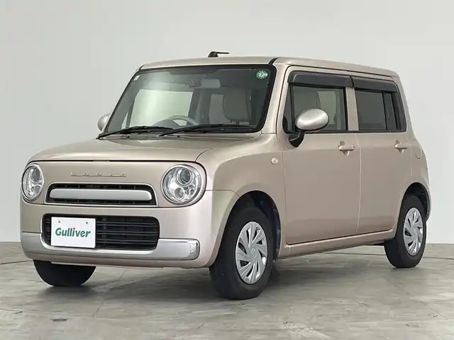 スズキ ラパン ショコラ G 群馬県 2015(平27)年 7万km シャンパンピンクPM 社外７インチナビ　Ｂｕｌｅｔｏｏｔｈ　フルセグ　ＣＤ　ＤＶＤ　前後ドライブレコーダー　ＨＩＤヘッドライト　オートライト　アイドリングストップ　スマートキー　プッシュスタート　シートカバー　禁煙車