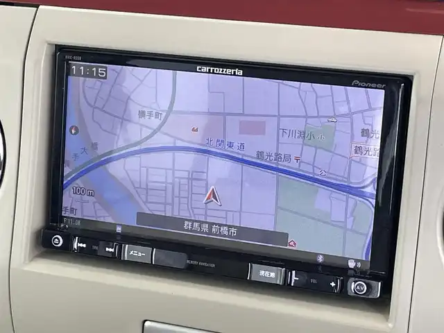 スズキ ラパン ショコラ G 群馬県 2015(平27)年 7万km シャンパンピンクPM 社外７インチナビ　Ｂｕｌｅｔｏｏｔｈ　フルセグ　ＣＤ　ＤＶＤ　前後ドライブレコーダー　ＨＩＤヘッドライト　オートライト　アイドリングストップ　スマートキー　プッシュスタート　シートカバー　禁煙車