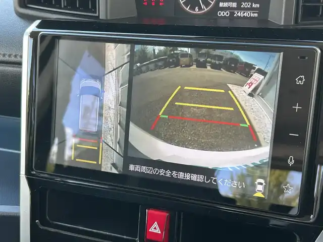 トヨタ ルーミー カスタムG 福岡県 2021(令3)年 2.5万km パールホワイトⅢ ・純正9インチディスプレイオーディオ/（ラジオ/フルセグ/Bluetooth/USB/iPod/交通情報）/・両側パワースライドドア/・アラウンドビューモニター/・ビルドインETC/・衝突被害軽減システム/・クリアランスソナー/・横滑り防止装置/・LEDヘッドライト/・追従型クルーズコントロール/・電動パーキングブレーキ/・ステアリングスイッチ/・オート電動格納ミラー/・D/N席シートヒーター/・ドアバイザー/・リアテーブル/・ISOFIX