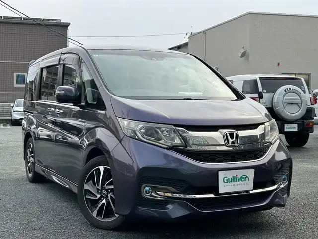ホンダ ステップワゴン スパーダ クールスピリット 熊本県 2015(平27)年 7万km プレミアムスパイスパープルP ワンオーナー/ホンダセンシング/純正ナビ/（CD・DVD・フルセグTV・BTオーディオ・SD）/バックカメラ/ETC/前後ドライブレコーダー/純正17インチAW/レーダークルーズ/両側パワースライドドア/ハーフレザーシート/前席シートヒーター/LEDヘッドライト/オートライト/フォグライト/横滑り防止装置/ウィンカーミラー/純正フロアマット/ドアバイザー/新車保証書/取扱説明書/スマートスペアキー×1本