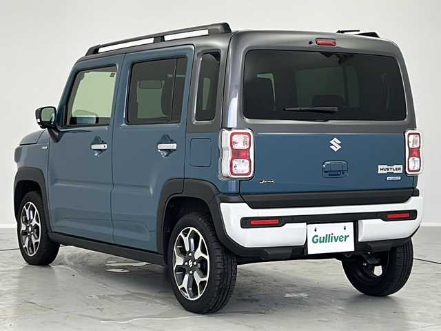 スズキ ハスラー Jスタイル Ⅱ ターボ 茨城県 2022(令4)年 1.6万km デニムブルー ガンメタリック 2トーン スズキセーフティサポート/純正9インチナビ/　（CD/DVD/Bluetooth/フルセグTV）/全周囲カメラ/バックカメラ/レーダークルーズコントロール/パドルシフト/ステアリングスイッチ/革巻きハンドル/前席シートヒーター/ETC/プッシュスタート/電動格納ミラー/純正フロアマット/純正アルミホイール/コーナーセンサー/LEDヘッドライト/フォグランプ/オートライト/スマートキー