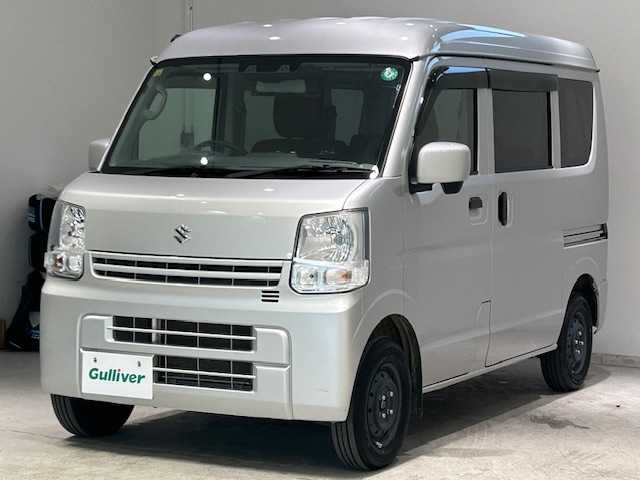 スズキ エブリイ JOIN 宮城県 2019(令1)年 4.2万km シルキーシルバーメタリック 4WD/スズキセーフティサポート/・衝突軽減ブレーキ/・車線逸脱警報装置/・コーナーセンサー/社外ナビ/・型番：CN-RA05WD/・フルセグTV/Bluetooth/CD/DVD/・バックカメラ/両側スライドドア/リモコンキー/・スペアキー/オートライト/・ヘッドライトレベライザー/純正ラバーマット/ドアバイザー/社外AW付スタッドレスタイヤ積込/・145R12 4mm