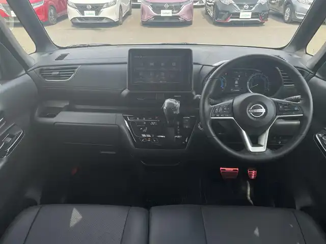 日産 ルークス HWS Gターボ プロパイロットED 栃木県 2023(令5)年 0.1万km パールⅡ 色コードV12W13 シルキーホワイトP/カンジュクカシス/ワンオーナー /純正9インチナビ/(Bluetooth/HDMI/AM/FM)/地デジフルセグ/全方位カメラ/純正前後ドライブレコーダー/両側パワースライドドア/レザーシート/前席シートヒーター /ETC/プロパイロット/先行車発進お知らせ機能/車線逸脱警報/標識認識機能/クリアランスソナー/ふらつき警報/アイドリングストップ/ステアリングリモコン/プッシュスタート/ロールサンシェード/ウィンカーミラー/フロントフォグランプ/純正フロアマット/純正15インチアルミホイール