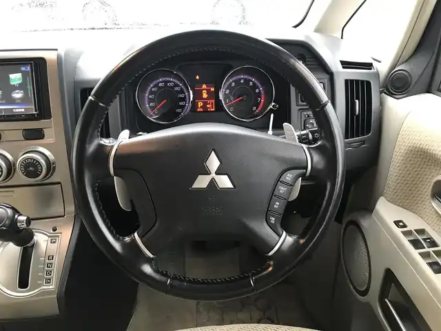 三菱 デリカＤ：５ G－Power package 富山県 2008(平20)年 8.5万km ディープブラックマイカ 4WD/社外ナビ/フルセグTV/Bluetooth/バックカメラ/クルーズコントロール/片側パワースライドドア/スマートキー/スペアキー１本/パドルシフト/オートライト/電動格納ミラー/ウインカーミラー