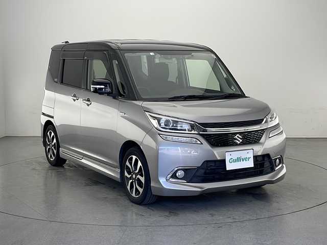 スズキ ソリオ バンディット HV MV 長野県 2018(平30)年 5.9万km プレミアムシルバーメタリック/ブラック2トーンルーフ 4WD/純正ナビ　CN-RZ83/（フルセグ/Bluetooth/CD/DVD）/全方位モニター/ETC/前方ドラレコ/両側電動スライドドア/前席シートヒーター/衝突軽減ブレーキ/車線逸脱防止/ステアリングスイッチ/電格ミラー/ウィンカーミラー/2列目サンシェード/オートライト/LEDヘッドライト/スマートキー/取扱説明書