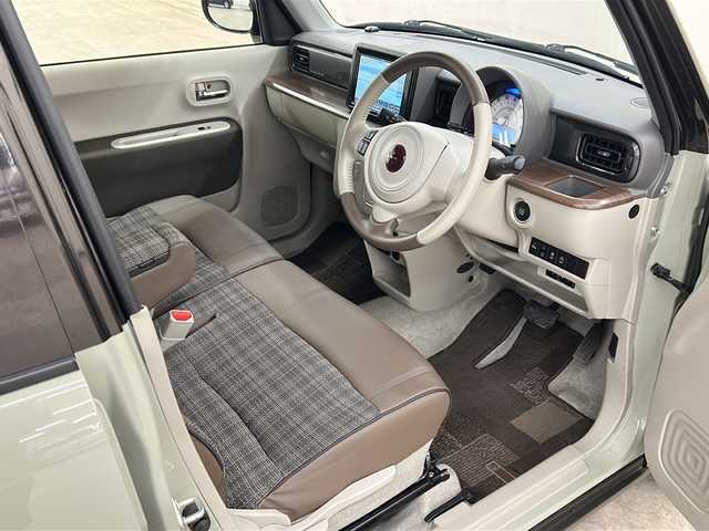 スズキ ラパン ＬＣ X 道央・札幌 2023(令5)年 2.2万km トラッドカーキメタリック/アーバンブラウン 2トーン /ドライブレコーダー//ETC//シートヒーター//エンジンスターター//プッシュスタート//ドアバイザー//アイドリングストップ//バックカメラ//フルセグテレビ//社外冬タイヤ付き