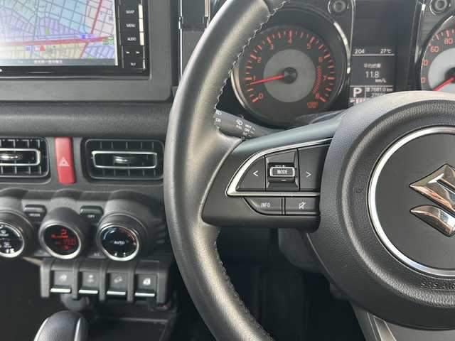 スズキ ジムニー シエラ JC 愛知県 2021(令3)年 2.8万km ミディアムグレー ワンオーナー/社外ナビ/フルセグ/前席シートヒーター/クルコン/ETC/オートライト/保証書/取説/記録簿/スペアキー