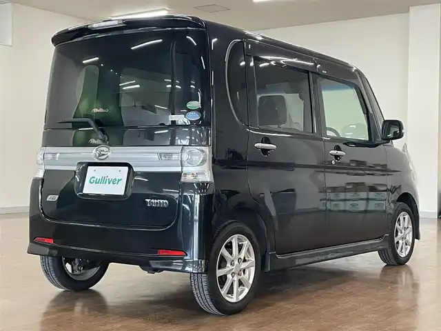 ダイハツ タント カスタム X 道央・札幌 2013(平25)年 11.1万km ブラックマイカメタリック 4WD/社外SDナビ/・ワンセグTV/CD/DVD/BT/SD/AM/FM/純正エンジンスターター/社外360°ドライブレコーダー/左側パワースライドドア /アイドリングストップ/純正フロアマット/純正ドアバイザー/ウインカーミラー/HIDヘッドライト/フォグライト/ベンチシート/サイドエアロ/純正14インチAW/新車時保証書/取扱説明書