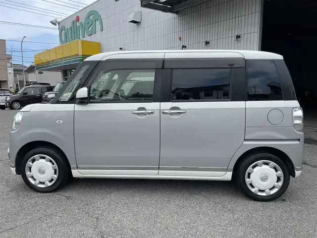ダイハツ ムーヴ キャンバス X LTD メイクアップ SA Ⅲ 神奈川県 2018(平30)年 5.4万km パールホワイトⅢ/スムースグレーマイカメタリック 2トーン 純正メモリーナビ(AVN-D8W)/　○フルセグTV/　○BT/DVD/CD/AM/FM/SD/ナビ連動前後ドライブレコーダー/両側パワースライドドア/スマートアシストIII/オートライト/オートハイビーム/ヘッドライトレベライザー/横滑り防止装置/アイドリングストップ/ステアリングスイッチ/スマートキー/プッシュスタート/ETC/純正ドアバイザー/保証書