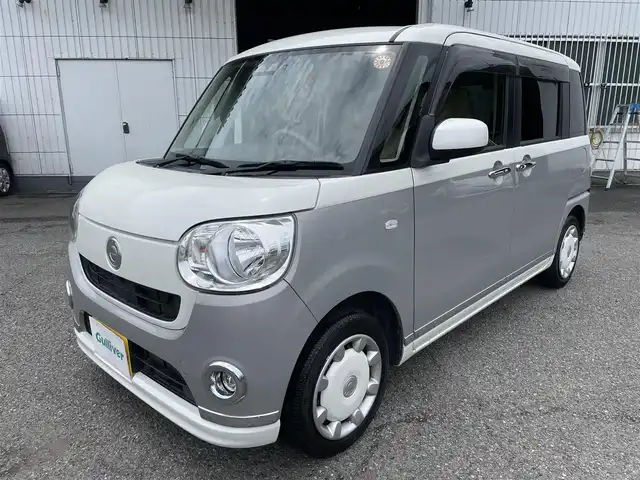 ダイハツ ムーヴ キャンバス X LTD メイクアップ SA Ⅲ 神奈川県 2018(平30)年 5.4万km パールホワイトⅢ/スムースグレーマイカメタリック 2トーン 純正メモリーナビ(AVN-D8W)/　○フルセグTV/　○BT/DVD/CD/AM/FM/SD/ナビ連動前後ドライブレコーダー/両側パワースライドドア/スマートアシストIII/オートライト/オートハイビーム/ヘッドライトレベライザー/横滑り防止装置/アイドリングストップ/ステアリングスイッチ/スマートキー/プッシュスタート/ETC/純正ドアバイザー/保証書