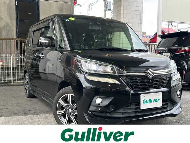 スズキ ソリオ バンディット HV MV 京都府 2019(令1)年 7.3万km スーパーブラックパール 社外7インチナビ/フルセグテレビ/アラウンドビューカメラ/Bluetooth/ワンオーナー/デジタルインナーミラー/ドライブレコーダー前後/パドルシフト/クルーズコントロール/両側パワースライドドア/ビルトインETC/レーンキープアシスト/電動格納ウィンカーミラー/禁煙車/フォグランプ/純正フロアマット