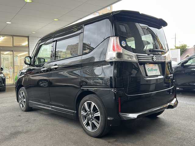 スズキ ソリオ バンディット HV MV 京都府 2019(令1)年 7.3万km スーパーブラックパール 社外7インチナビ/フルセグテレビ/アラウンドビューカメラ/Bluetooth/ワンオーナー/デジタルインナーミラー/ドライブレコーダー前後/パドルシフト/クルーズコントロール/両側パワースライドドア/ビルトインETC/レーンキープアシスト/電動格納ウィンカーミラー/禁煙車/フォグランプ/純正フロアマット