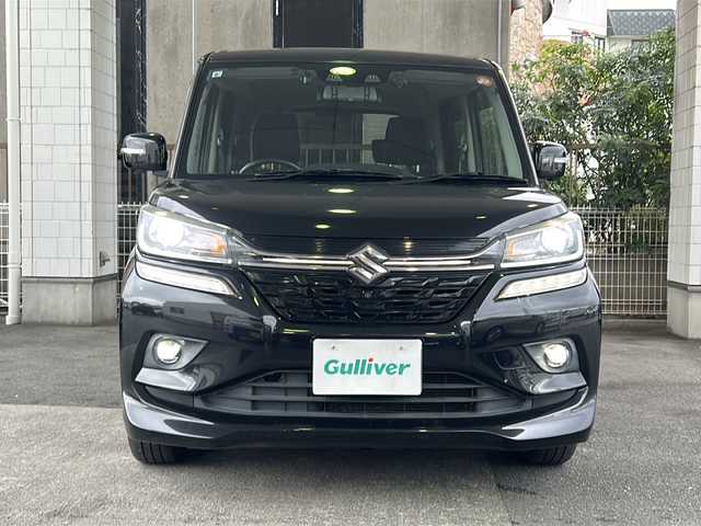 スズキ ソリオ バンディット HV MV 京都府 2019(令1)年 7.3万km スーパーブラックパール 社外7インチナビ/フルセグテレビ/アラウンドビューカメラ/Bluetooth/ワンオーナー/デジタルインナーミラー/ドライブレコーダー前後/パドルシフト/クルーズコントロール/両側パワースライドドア/ビルトインETC/レーンキープアシスト/電動格納ウィンカーミラー/禁煙車/フォグランプ/純正フロアマット