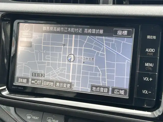 トヨタ アクア S 群馬県 2016(平28)年 5.5万km ブラックマイカ スマートエントリーパッケージ/ワンオーナー/純正SDナビ/CD・DVD・BT・フルセグ/バックカメラ/ETC/横滑り防止装置/アイドリングストップ/取説・保証書/スマートキー×2