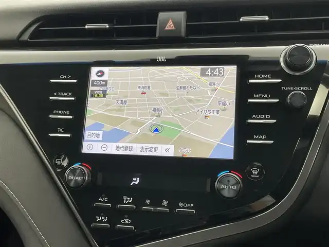 トヨタ カムリ WSレザーパッケージ 岡山県 2021(令3)年 7.9万km プラチナホワイトパールマイカ 純正ディスプレイオーディオ　/【BT/USB/Carplay】/レーダークルーズコントロール　/ＥＴＣ２．０　/シートヒーター　前席/ＬＥＤヘッドライト　/バックカメラ　/ドライブレコーダー　前側/ブラインドスポットモニター　/パワーシート　前席/コーナーセンサー　前後/禁煙車/オートハイビーム/オートブレーキホールド/ヘッドアップディスプレイ/パドルシフト/踏み間違い防止