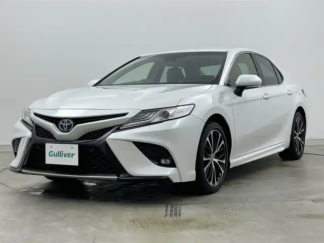 トヨタ カムリ WSレザーパッケージ 岡山県 2021(令3)年 7.9万km プラチナホワイトパールマイカ 純正ディスプレイオーディオ　/【BT/USB/Carplay】/レーダークルーズコントロール　/ＥＴＣ２．０　/シートヒーター　前席/ＬＥＤヘッドライト　/バックカメラ　/ドライブレコーダー　前側/ブラインドスポットモニター　/パワーシート　前席/コーナーセンサー　前後/禁煙車/オートハイビーム/オートブレーキホールド/ヘッドアップディスプレイ/パドルシフト/踏み間違い防止