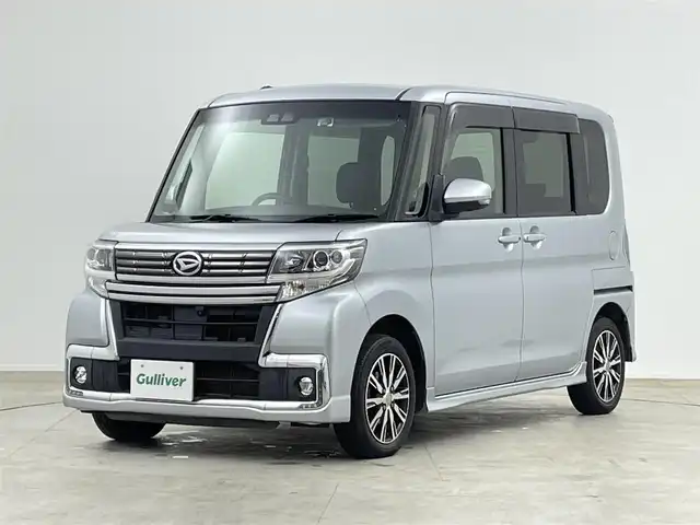 ダイハツ タント カスタムX トップED LTD SAⅢ 千葉県 2018(平30)年 4.2万km ブライトシルバーメタリック 社外メモリーナビ/フルセグTV/Bluetooth接続/バックカメラ/全方位カメラ/ハーフレザーシート/運転席シートヒーター/両側パワースライドドア/スマートキー/オートライト/オートマチックハイビーム/LEDライト/フォグランプ/リアコーナーセンサー