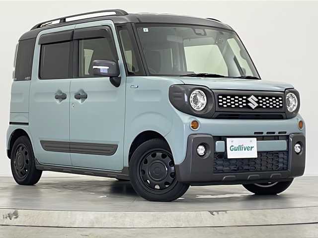 スズキ スペーシア ギア HYBRID XZ 山形県 2019(令1)年 4.3万km オフブルーメタリック/ガンメタリック2トーンルーフ 4WD/パナソニック/ストラーダCN-RE05WD/・BT/FM/AM/CD/DVD/フルセグ/SD/iPod/USB/14インチ純正アルミホイール/ハンズフリー/ドライブレコーダー前後/ETC/フロント席シートヒーター/LEDヘッドライト/LEDフォグランプ/アイドリングストップ/衝突被害軽減システム/横滑り防止装置/クリアランスソナー/プッシュボタン/レーンキープアシスト/ルーフレール/ドアバイザー/両側パワースライドドア/オートライト/純正フロアマット