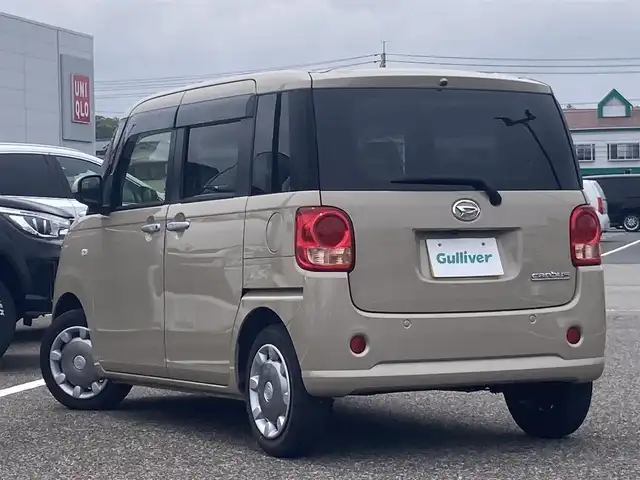 ダイハツ ムーヴ キャンバス X SA Ⅲ 島根県 2021(令3)年 1.3万km ナチュラルベージュマイカM 社外SDナビ(CD/DVD/BT/フルセグ)/バックカメラ/両側パワースライドドア /ETC/衝突被害軽減ブレーキ/車線逸脱警告/オートハイビーム/オートライト/アイドリングストップ/電動格納ミラー/純正フロアマット/スペアキー×1