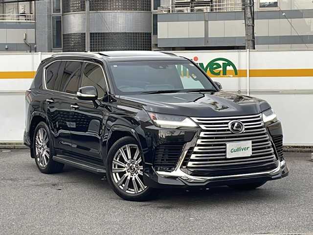 レクサス ＬＸ 600 エグゼクティブ 愛知県 2024(令6)年 0.1万km グラファイトブラックガラスフレーク /禁煙//ワンオーナー//モデリスタアドバンストラグジュアリーパッケージ//サンルーフ//マークレビンソン//純正22AW//デジタルインナーミラー//置くだけ充電//メーカーナビ//フルセグ//HDMI/Miracast/USB/AM/FM/BT//パノラミックビューモニター//リアエンターテイメント//前後ドライブレコーダー//プロジェクションカーテシイルミ//ルーフレール//パワーバックドア//ビルトインETC2.0//カラーHUD//PCS/LTA/BSM/RCTA/RCD/PKSB/ACC//ウッドコンビステアリング//ステアリングスイッチ//パドルシフト//ステアリングヒーター//オートリトラウィンカーミラー//黒革シート//メモリ付きパワーシート//シートヒーター/エアシート//3眼LEDオートライト/フォグランプ//オートハイビーム//電子パーキング//オートブレーキホールド//アクティブハイトコントロール//スマートキー//プッシュスタート//ISOFIX//保証書//取扱説明書//ディーラー記録簿//カードキー//スペアキー