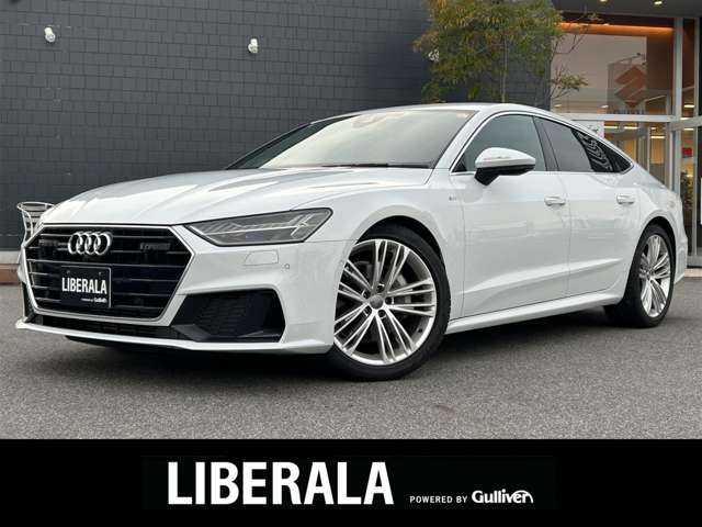 アウディ Ａ７ SB 45TFSIクワトロ Sライン 滋賀県 2020(令2)年 5.2万km グレイシアホワイトメタリック ワンオーナー/ACC/LKA/全方位カメラ/４ゾーンオートエアコン/バーチャルコックピット/コンフォートＰＫ/全席シートヒーター/ＪＢＬオーディオシステム/電動スポイラー/デジタルルームミラー型ドライブレコーダー/フルセグテレビ