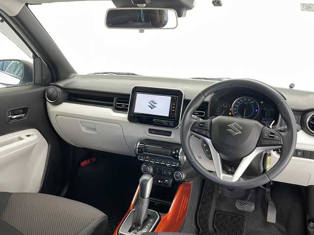 スズキ イグニス ハイブリッド MZ 長野県 2019(令1)年 3万km ピュアホワイトP 純正SDナビ/フルセグテレビ/DVD/Bluetooth/CD/全方位カメラ/純正ETC/運転席シートヒーター/パドルシフト/クルーズコントロール/革巻きステリング/LEDヘッドライト/LEDフォグランプ/ドアバイザー/フロアマット