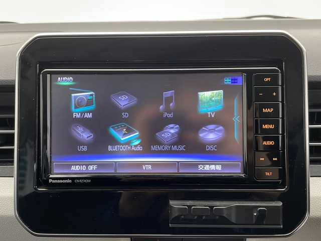 スズキ イグニス ハイブリッド MZ 長野県 2019(令1)年 3万km ピュアホワイトP 純正SDナビ/フルセグテレビ/DVD/Bluetooth/CD/全方位カメラ/純正ETC/運転席シートヒーター/パドルシフト/クルーズコントロール/革巻きステリング/LEDヘッドライト/LEDフォグランプ/ドアバイザー/フロアマット