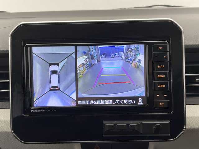 スズキ イグニス ハイブリッド MZ 長野県 2019(令1)年 3万km ピュアホワイトP 純正SDナビ/フルセグテレビ/DVD/Bluetooth/CD/全方位カメラ/純正ETC/運転席シートヒーター/パドルシフト/クルーズコントロール/革巻きステリング/LEDヘッドライト/LEDフォグランプ/ドアバイザー/フロアマット