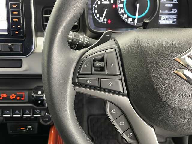 スズキ イグニス ハイブリッド MZ 長野県 2019(令1)年 3万km ピュアホワイトP 純正SDナビ/フルセグテレビ/DVD/Bluetooth/CD/全方位カメラ/純正ETC/運転席シートヒーター/パドルシフト/クルーズコントロール/革巻きステリング/LEDヘッドライト/LEDフォグランプ/ドアバイザー/フロアマット