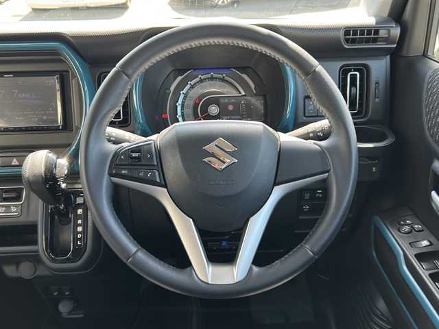 スズキ ハスラー HYBRID X 静岡県 2020(令2)年 4.7万km デニムブルー ガンメタリック 2トーン 社外ナビ/地デジTV/社外CD/DVD/Bluetooth/バックカメラ/衝突軽減ブレーキ/レーンキープアシスト/シートヒーター/LEDヘッドライト/純正15インチAW/スマートキー/ETC