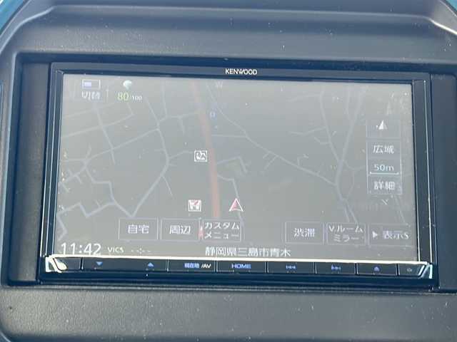 スズキ ハスラー HYBRID X 静岡県 2020(令2)年 4.7万km デニムブルー ガンメタリック 2トーン 社外ナビ/地デジTV/社外CD/DVD/Bluetooth/バックカメラ/衝突軽減ブレーキ/レーンキープアシスト/シートヒーター/LEDヘッドライト/純正15インチAW/スマートキー/ETC