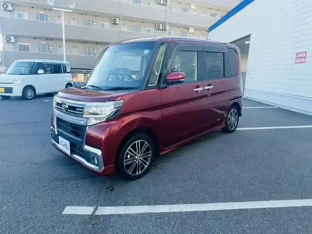 ダイハツ タント カスタム RS トップED SA Ⅲ 岡山県 2018(平30)年 11.3万km ファイアークォーツレッドM (株)IDOMが運営する【じしゃロン岡山店】の自社ローン専用車両です。こちらは現金またはオートローンご利用時の価格です。 自社ローンご希望の方は別途その旨お申し付け下さい/＊ナビ/＊両側パワスラ/＊全方位カメラ/＊スマートアシスト３/＊AW/＊プッシュST/＊ドラレコ/＊地図SD未着のため動作未確認