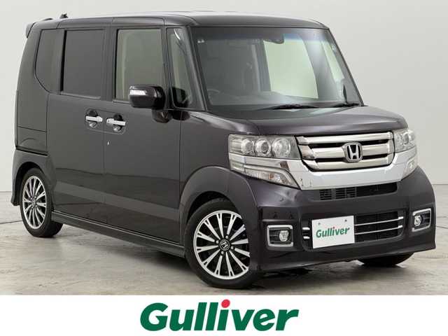 ホンダ Ｎ ＢＯＸ カスタム ターボ SSパッケージ 福岡県 2016(平28)年 7.6万km プレミアムベルベットパープル・パール ワンオーナー　/後席モニター　/純正８型ナビ　/バックカメラ　/ビルトインＥＴＣ　/前方ドラレコ　/クルーズコントロール　/パドルシフト　/シティブレーキアクティブシステム　/両側電動スライドドア　/ハーフレザーシート　/シートヒーター　