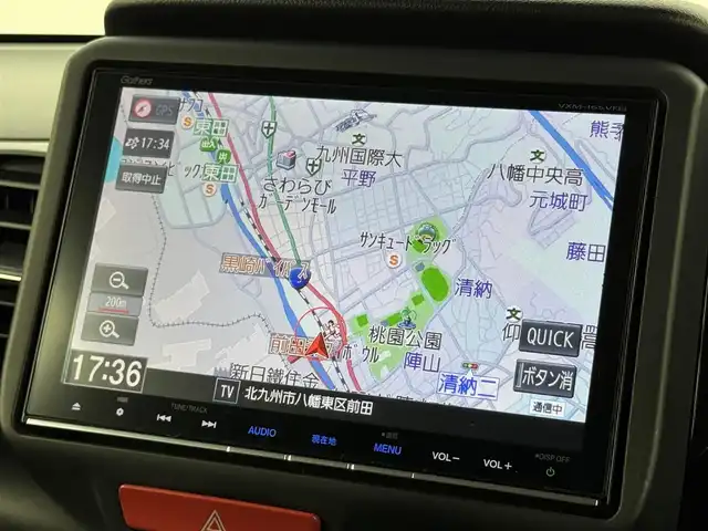 ホンダ Ｎ ＢＯＸ カスタム ターボ SSパッケージ 福岡県 2016(平28)年 7.6万km プレミアムベルベットパープル・パール ワンオーナー　/後席モニター　/純正８型ナビ　/バックカメラ　/ビルトインＥＴＣ　/前方ドラレコ　/クルーズコントロール　/パドルシフト　/シティブレーキアクティブシステム　/両側電動スライドドア　/ハーフレザーシート　/シートヒーター　