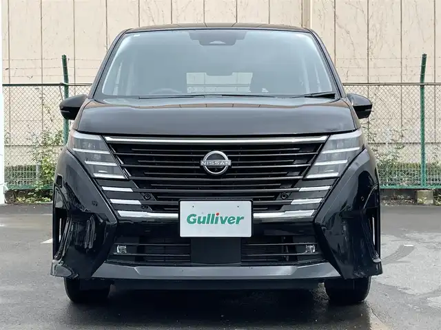 日産 セレナ ハイウェイスター V 東京都 2025(令7)年 0.2万km ダイヤモンドブラック 純正１２．３型ナビ/純正１１型後席モニター/デジタルインナーミラー/ワイヤレス充電/全周囲カメラ/ＥＴＣ２．０/前後ドラレコ/プロパイロット/ＢＳＭ/ＬＥＤヘッド/６スピーカー