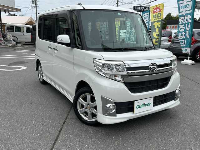 ダイハツ タント カスタム X 長野県 2015(平27)年 4.2万km パールホワイトⅢ ドアバイザー/フォグランプ/純正AWサマー積み込み/電動格納ミラー/シガーソケット/純正フロアマット/ETC/ワンセグテレビ