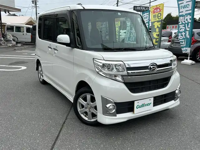 ダイハツ タント カスタム X 長野県 2015(平27)年 4.2万km パールホワイトⅢ ドアバイザー/フォグランプ/純正AWサマー積み込み/電動格納ミラー/シガーソケット/純正フロアマット/ETC/ワンセグテレビ