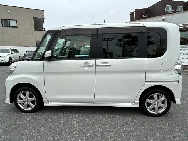 ダイハツ タント カスタム X 長野県 2015(平27)年 4.2万km パールホワイトⅢ ドアバイザー/フォグランプ/純正AWサマー積み込み/電動格納ミラー/シガーソケット/純正フロアマット/ETC/ワンセグテレビ