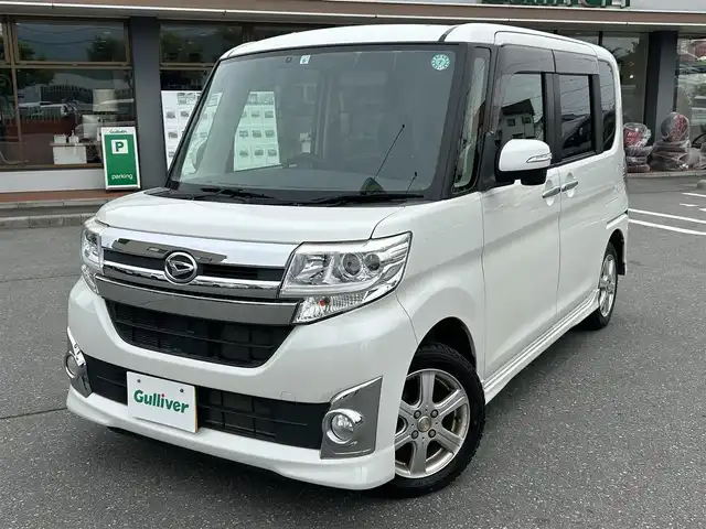 ダイハツ タント カスタム X 長野県 2015(平27)年 4.2万km パールホワイトⅢ ドアバイザー/フォグランプ/純正AWサマー積み込み/電動格納ミラー/シガーソケット/純正フロアマット/ETC/ワンセグテレビ