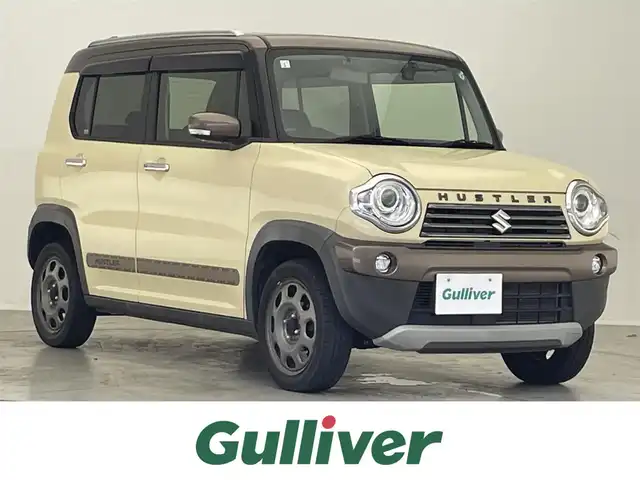 スズキ ハスラー ワンダラー 滋賀県 2019(平31)年 4.9万km シフォンアイボリーメタリック/ウッディブラウン2トーンルーフ 社外ナビ(CD/DVD/ワンセグ/USB/Bluetooth)/前方ドラレコ/ETC/バックカメラ/ハーフレザーシート/前席シートヒーター/ＬＥＤ/オートライト/レーンキープアシスト/横滑り防止装置/衝突軽減システム/アイドリングストップ/プッシュスタート/スマートキー