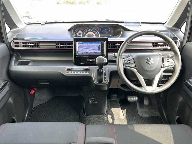 スズキ ワゴンＲ スティングレー HYBRID T 茨城県 2018(平30)年 2.8万km ブルーイッシュブラックパール3 セーフティサポート/純正SDナビ/　　BT/CD/DVD/ワンセグ/アダプティブクルーズコントロール/パドルシフト/LEDオートライト/シートヒーター/純正15インチアルミホイール/ステアリングスイッチ/アイドリングストップ/スマートキー/ETC