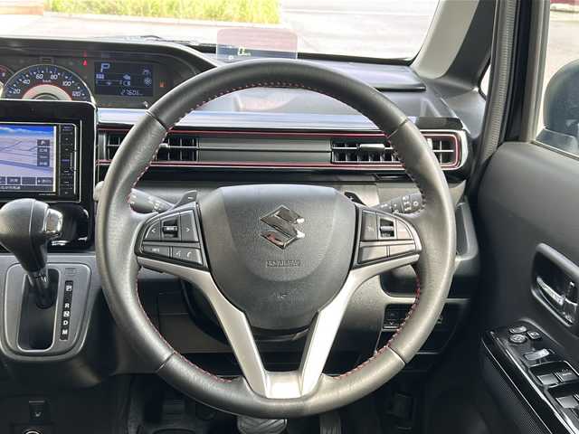 スズキ ワゴンＲ スティングレー HYBRID T 茨城県 2018(平30)年 2.8万km ブルーイッシュブラックパール3 セーフティサポート/純正SDナビ/　　BT/CD/DVD/ワンセグ/アダプティブクルーズコントロール/パドルシフト/LEDオートライト/シートヒーター/純正15インチアルミホイール/ステアリングスイッチ/アイドリングストップ/スマートキー/ETC