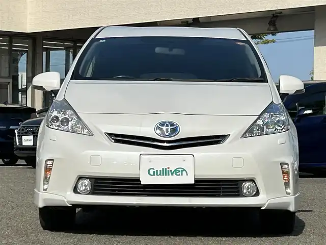 トヨタ プリウス α S ツーリングセレクション 宮城県 2014(平26)年 12.3万km ホワイトパールクリスタルシャイン /純正8インチナビ//CD/DVD/USB/BT/フルセグテレビ//バックカメラ//ビルトインETC//LEDヘッドライト/フォグランプ//純正エアロ